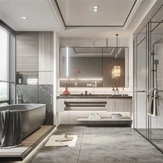 Glæsilegur nútíma baðherbergisskápar